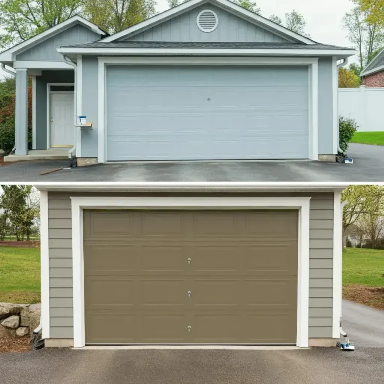 Garage door spray painting service London – professional residential respray by Inspire Spray Coat