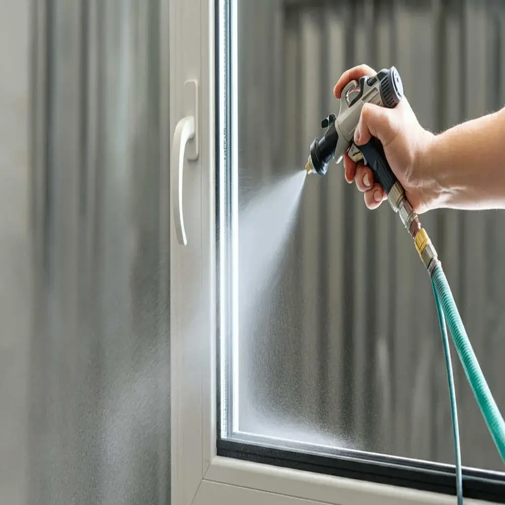 uPVC Window Spraying